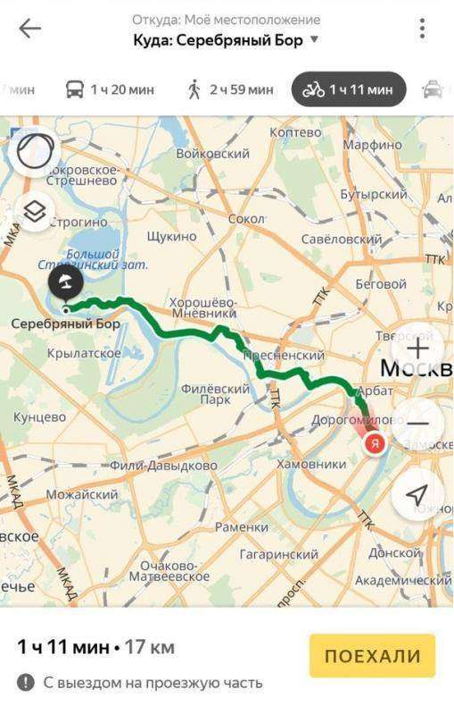 Яндекс.Карты научились прокладывать велосипедные маршруты.